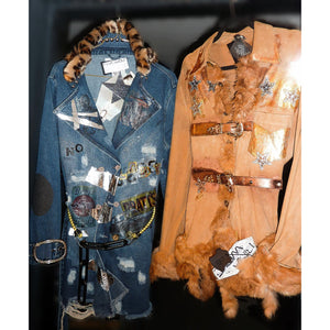 Wildleder Winterkleid mit Fuchspelz Upcycling