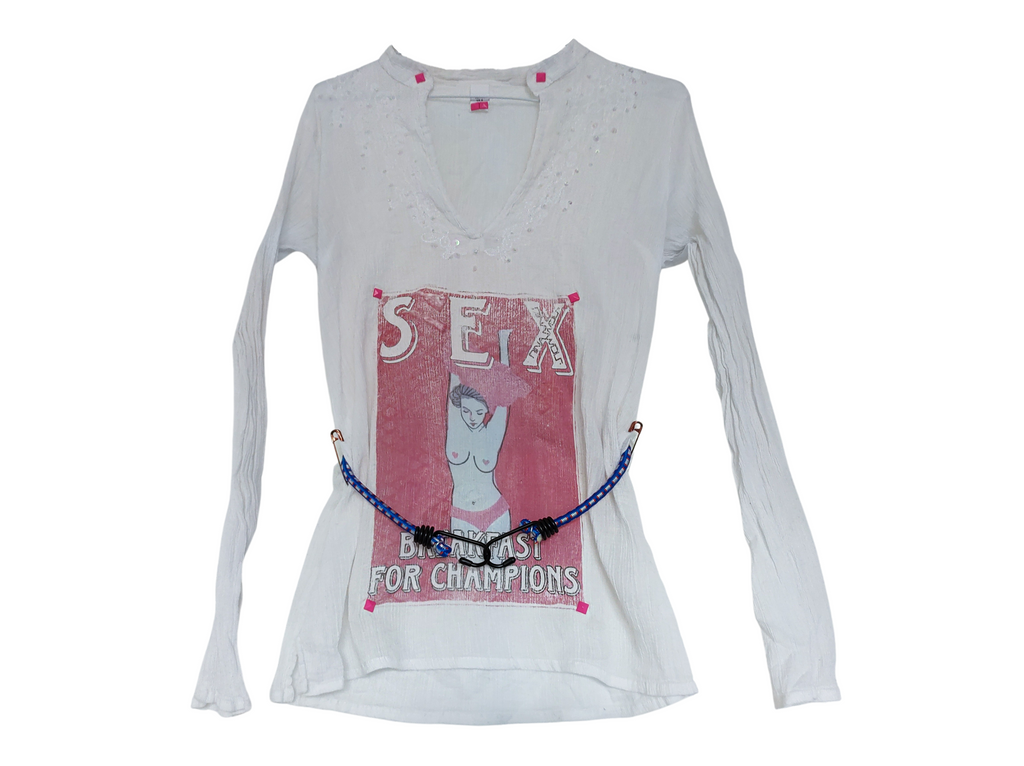 Longsleeve Knittershirt XXX Breakfast for Champions