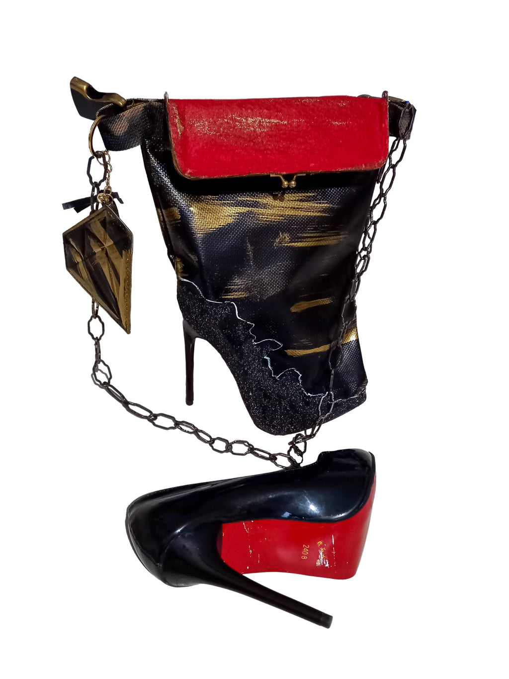 Stiletto Umhängetasche High Heel Rework