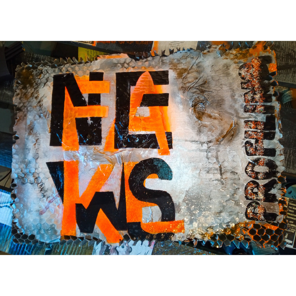 Kunstwerk Industrie Style FAKE NEWS