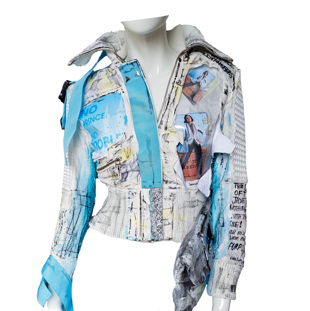 Taillierte Kurzjacke TOXIC LOVER Statement Rücken